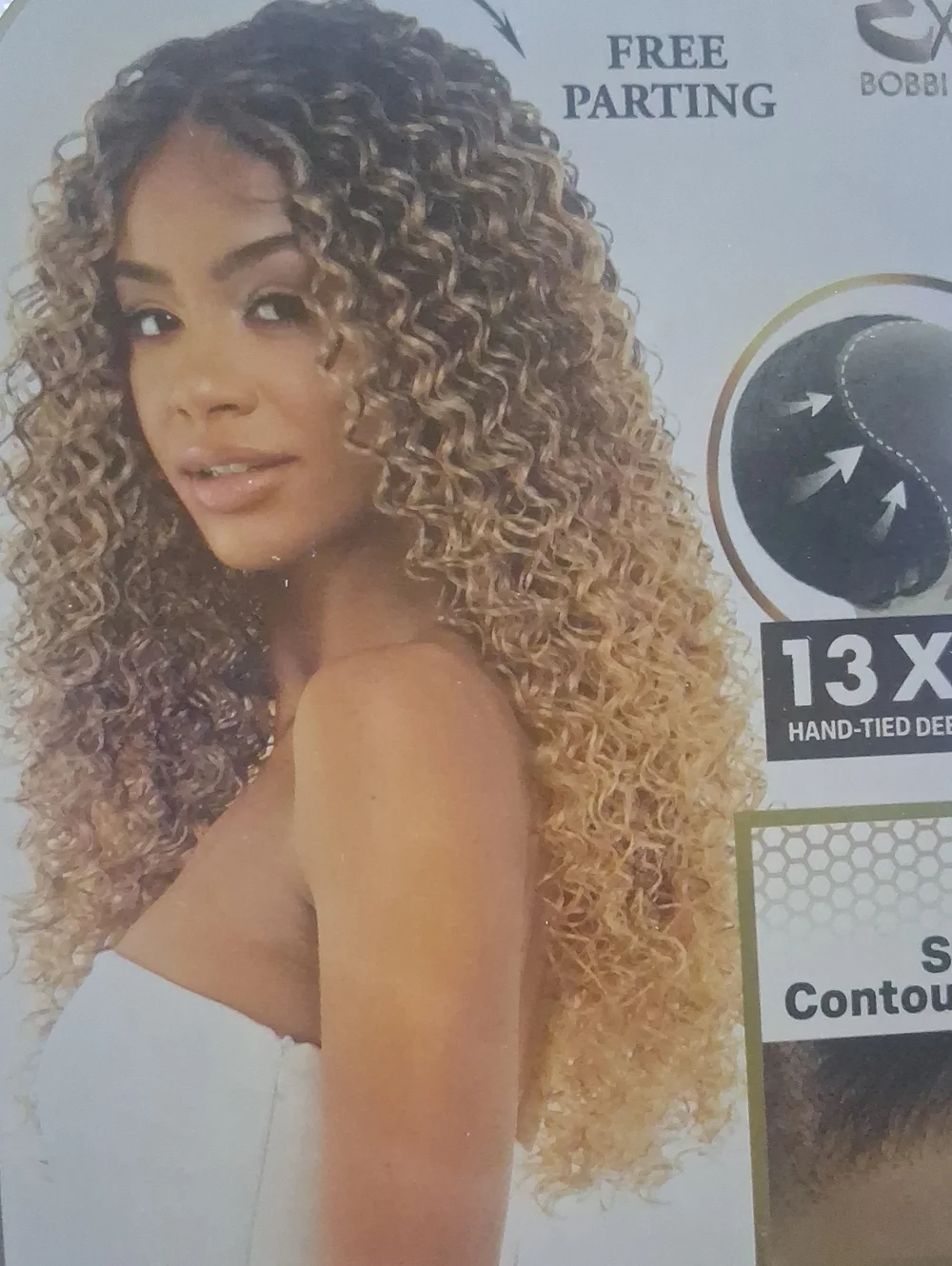 Long Curly Lace Front Wig in Honey Blonde (TT4/27)